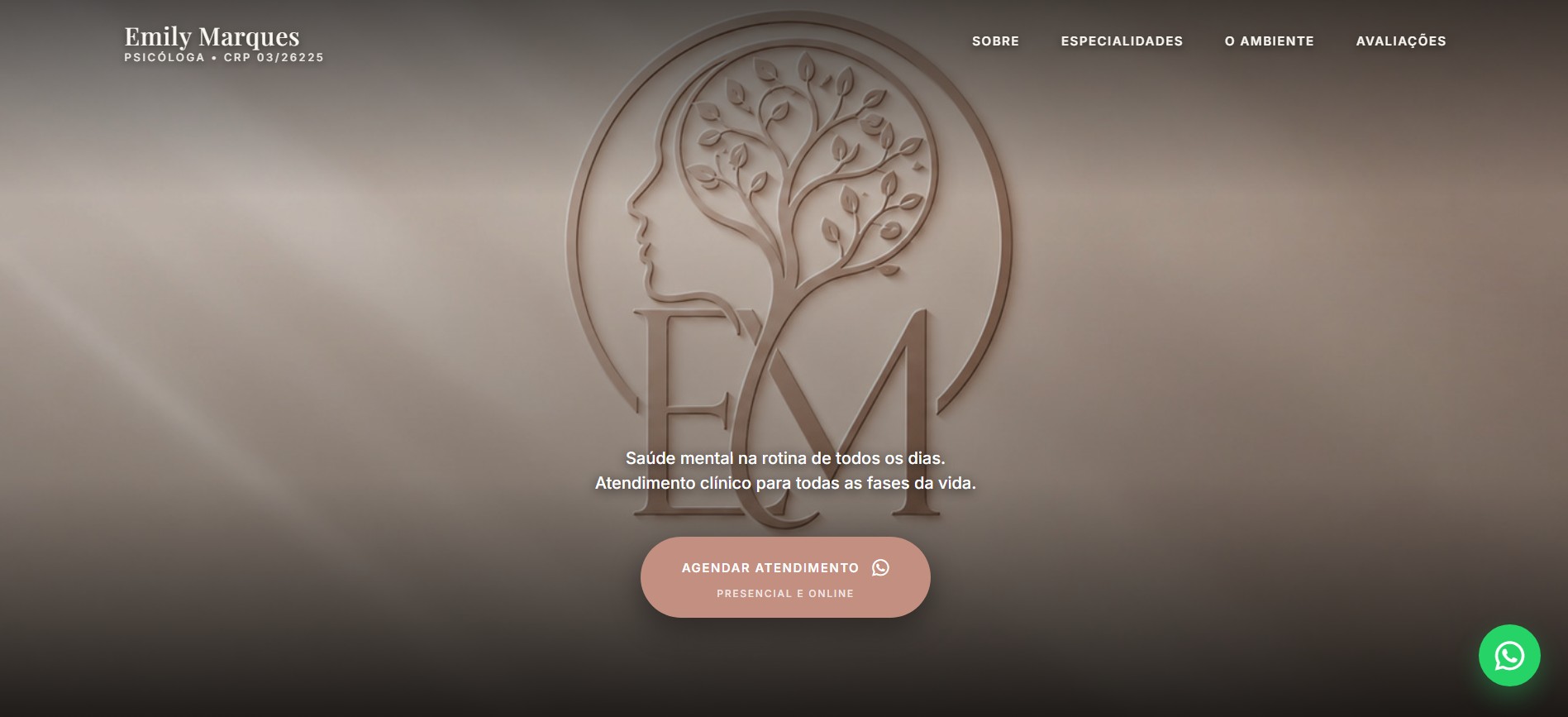 Site para Psicóloga Emily Marques