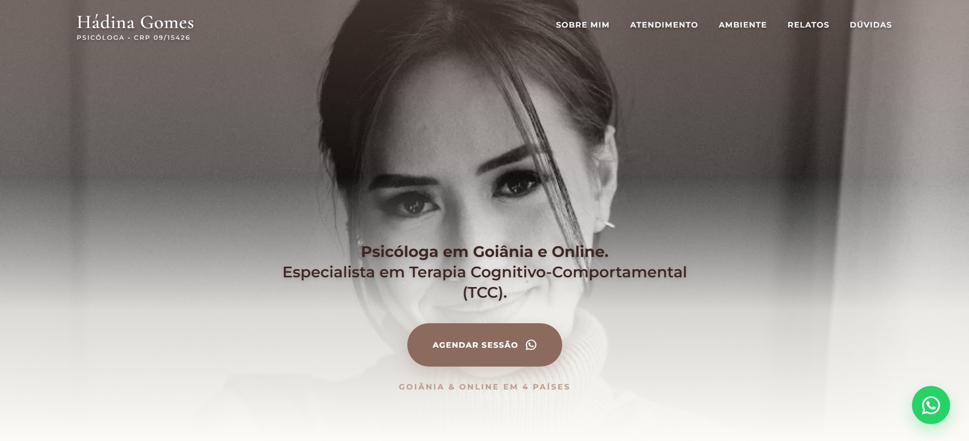 Site para Psicóloga Hádina Gomes